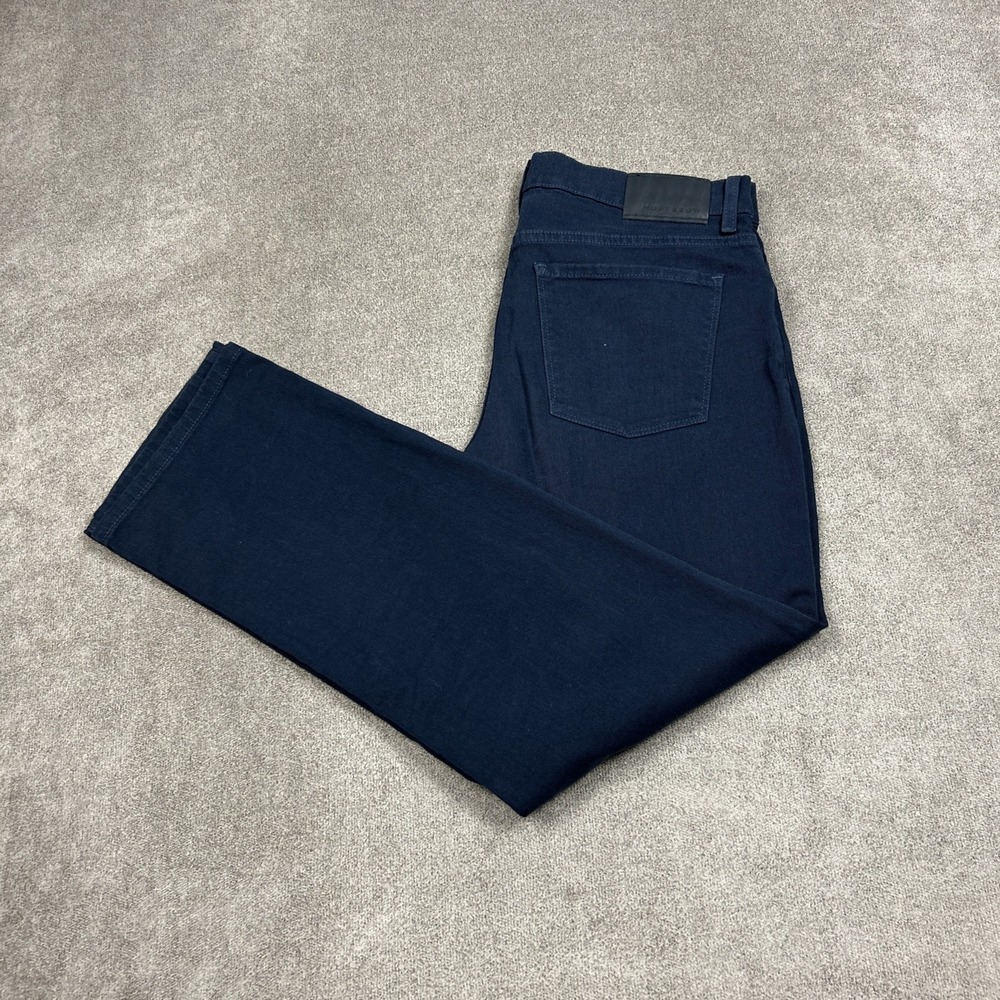 Mott & Bow Mercer Jeans Mens 33x30 Navy Straight Stretch Denim 5 Pocket Pants